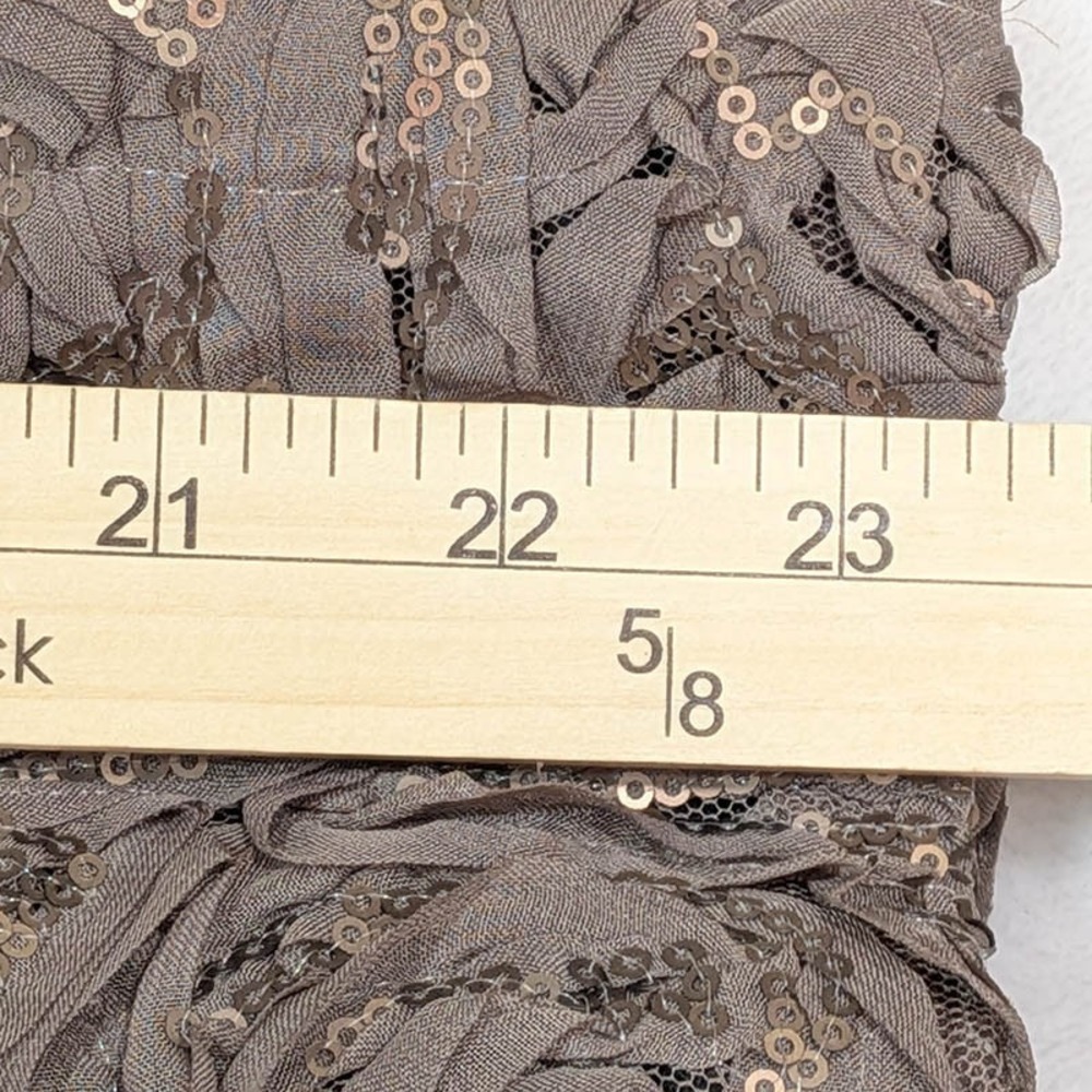 Chico's Rosette Evening Jacket Womens S Brown Vintage Glam Eclectic Grandma Luxe - Picture 9 of 11